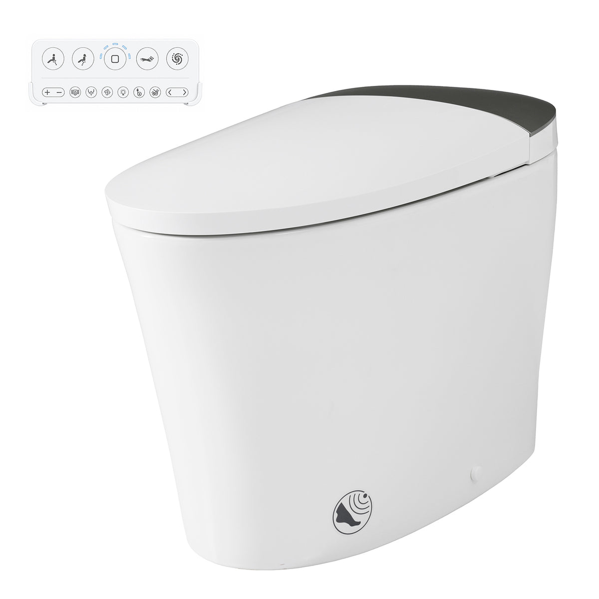 Rainlex Smart Bidet Toilet with ADA Comfort Height, Heated Seat, Dual Flush 1.0/1.28 GPF, Warm Dryer, Night Light & Remote Control（T72）