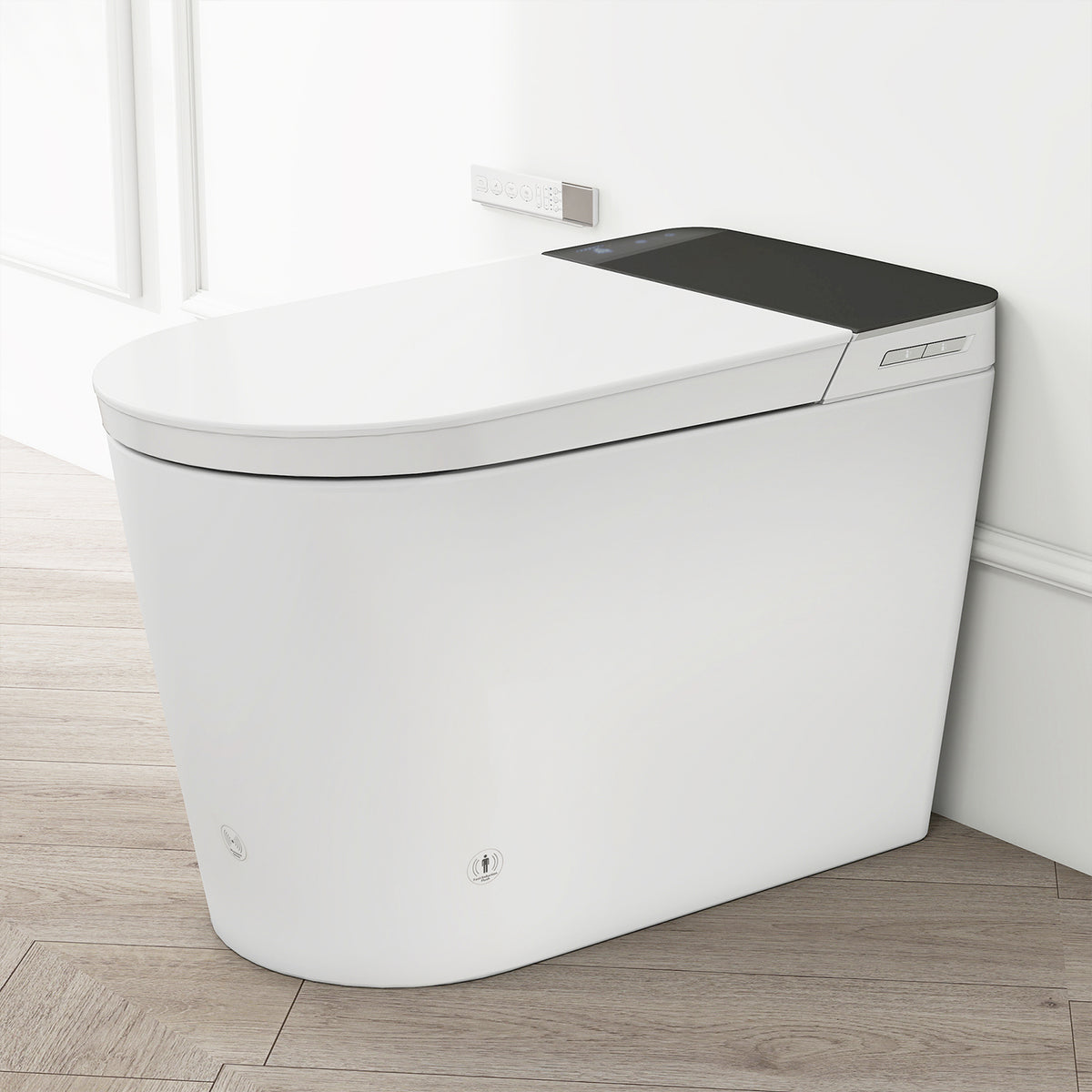 Rainlex Tankless Smart Bidet Toilet with Auto Open Lid, Heated Seat, Warm Water Wash, Dryer, Foot Sensor & Remote Control(T74)