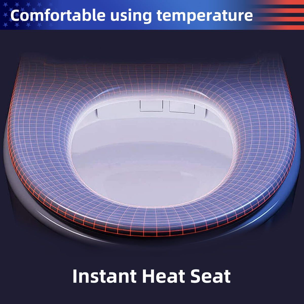 Siège de toilette avec bidet intégré RX-TS02W