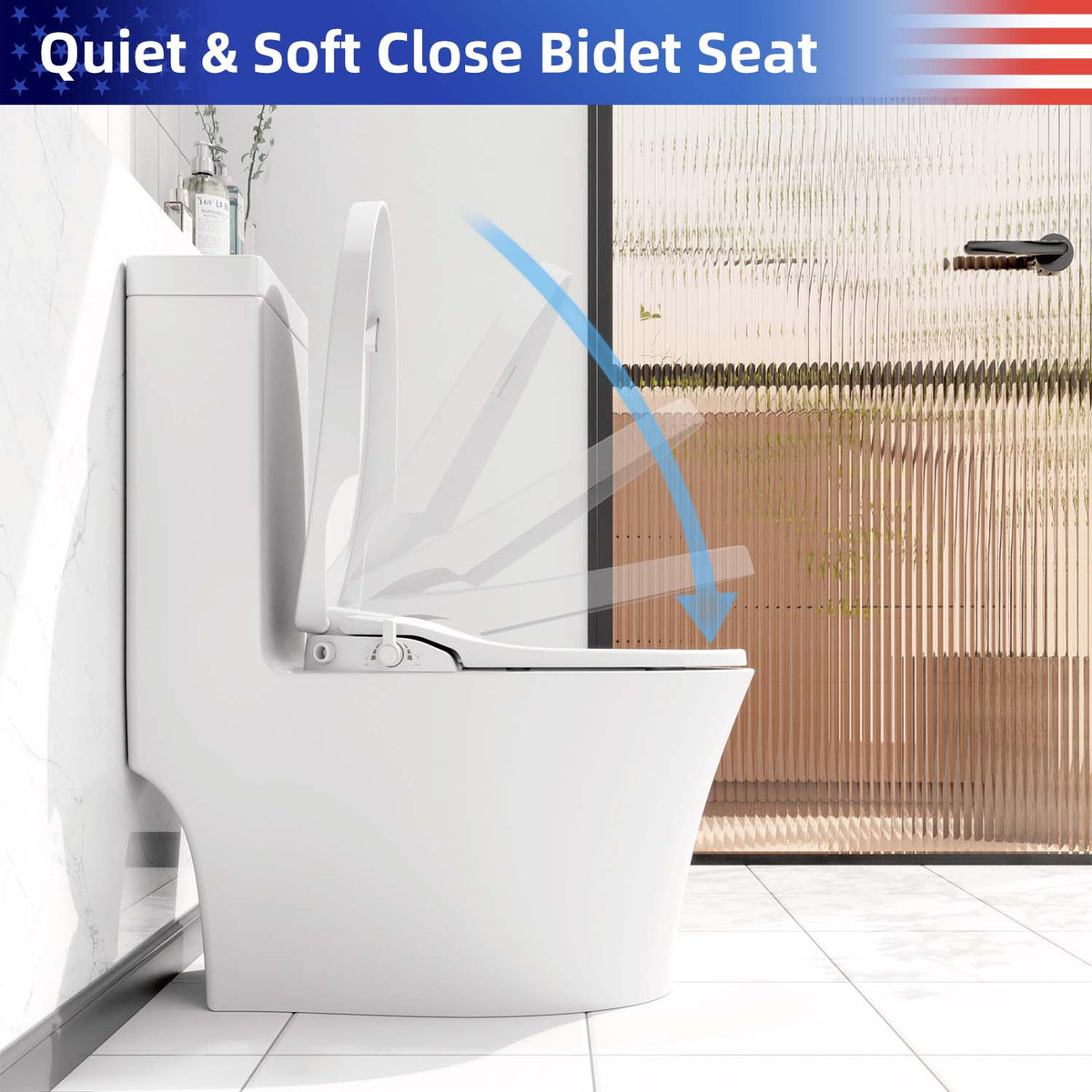 Rainlex Smart Bidet Toilet Seat with Auto Lid Opening, Heated Seat, Warm Water Wash & Remote Control