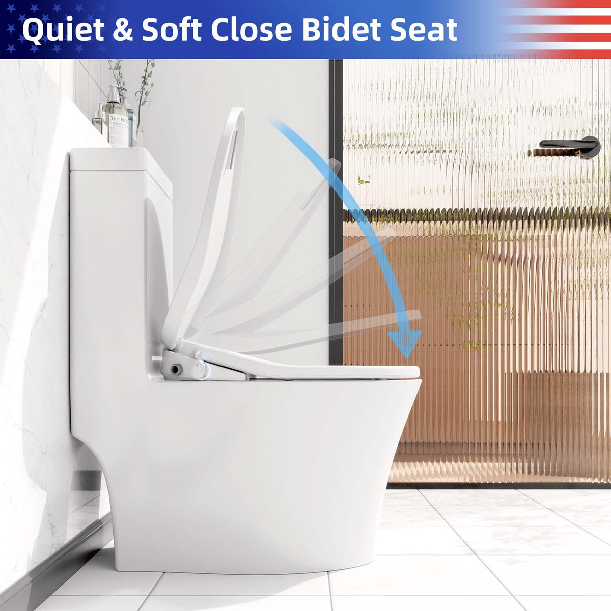 Rainlex Smart Bidet Toilet Seat with Instant Warm Water, Heated Seat, Bubble Wash, Night Light & Knob Control