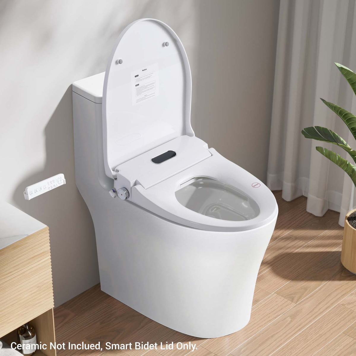 Smart Bidet Toilet Seat with Auto Open/Close Lid, Heated Seat, Adjustable Water Temperature & Pressure
