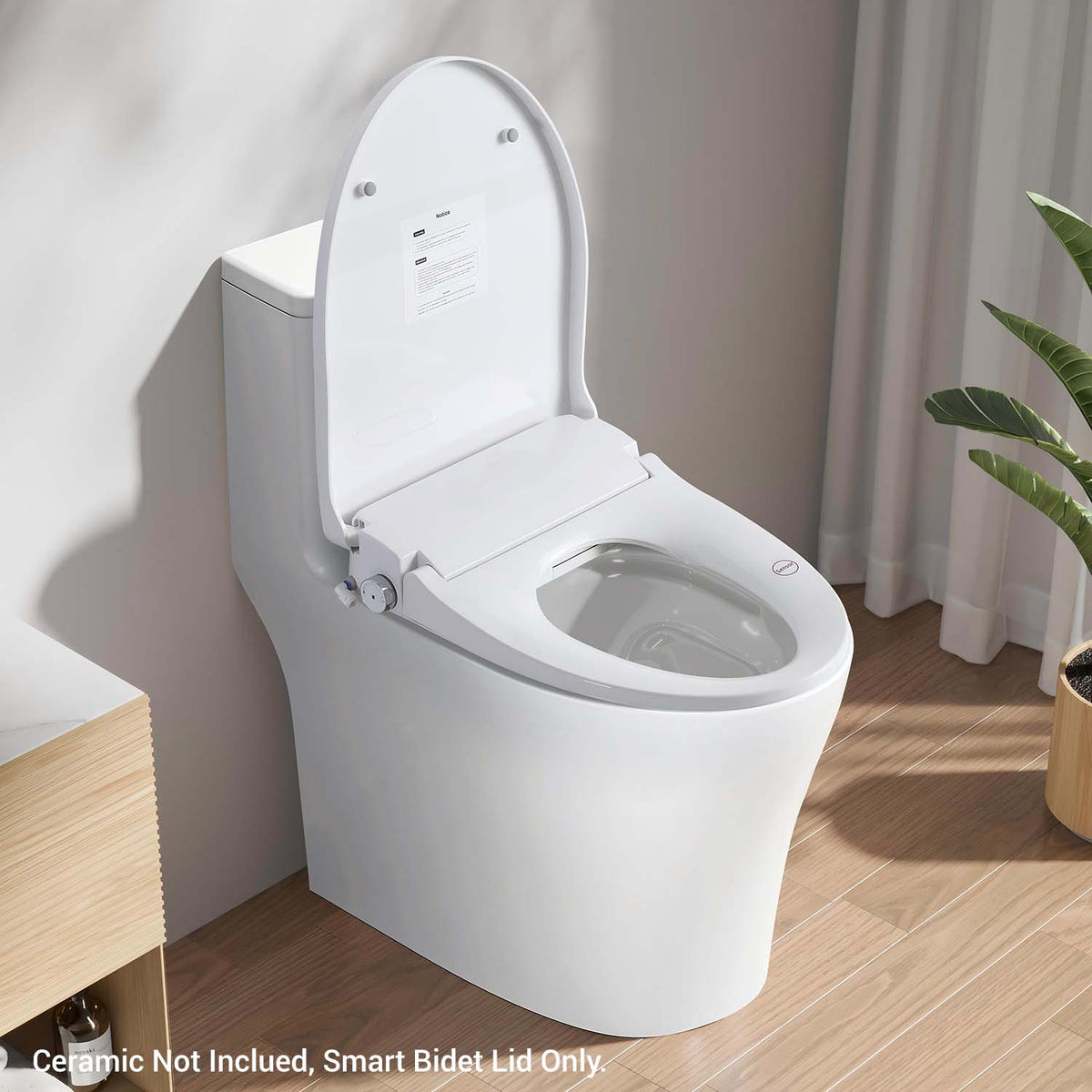 Smart Bidet Toilet Seat with Heated Seat, Adjustable Water Temperature & Pressure, Self-Cleaning Nozzle, Night Light