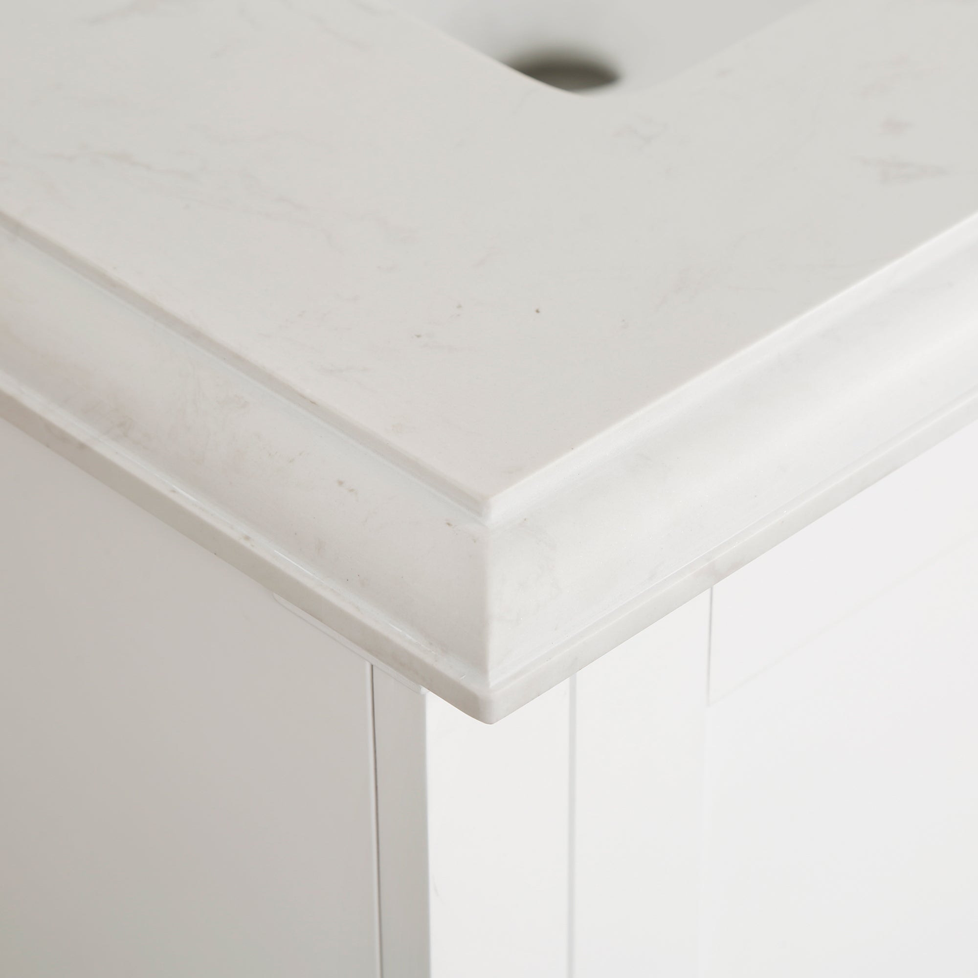 Meuble-lavabo double autoportant de 72 po avec dessus en marbre naturel RX-V02-72