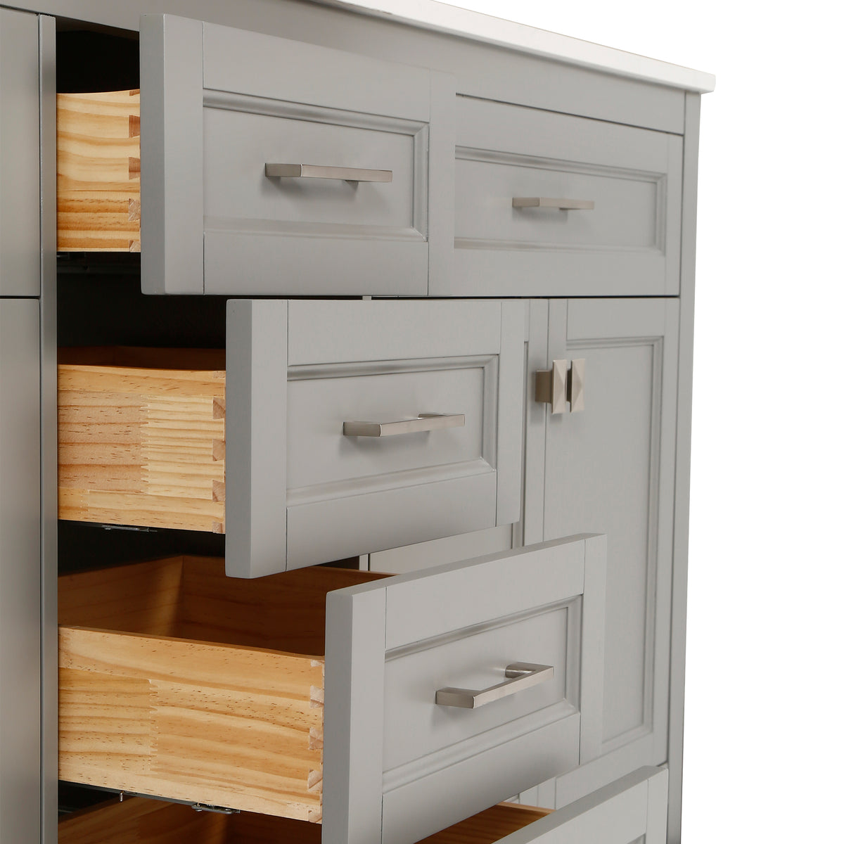 RAINLEX 72 in. Freestanding Bathroom Vanity with Natural Marble Top