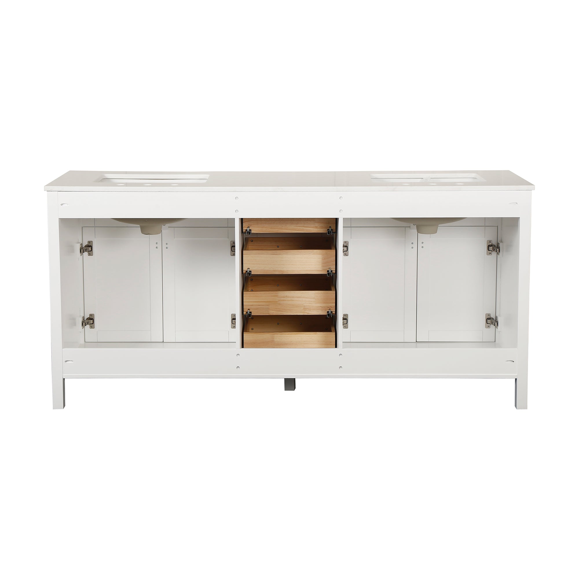 72" Free Standing Single Bathroom Vanity with Natural Marble Top RX-V03-72