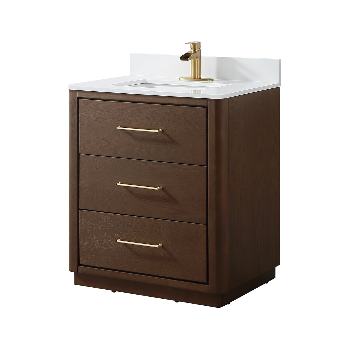 RAINLEX Freestanding Single Bathroom Vanity with Quartz Top (V04)