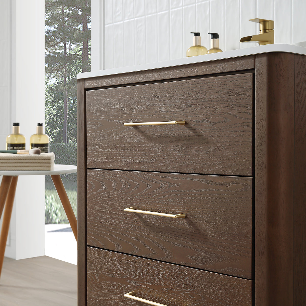 RAINLEX Freestanding Single Bathroom Vanity with Quartz Top (V04)
