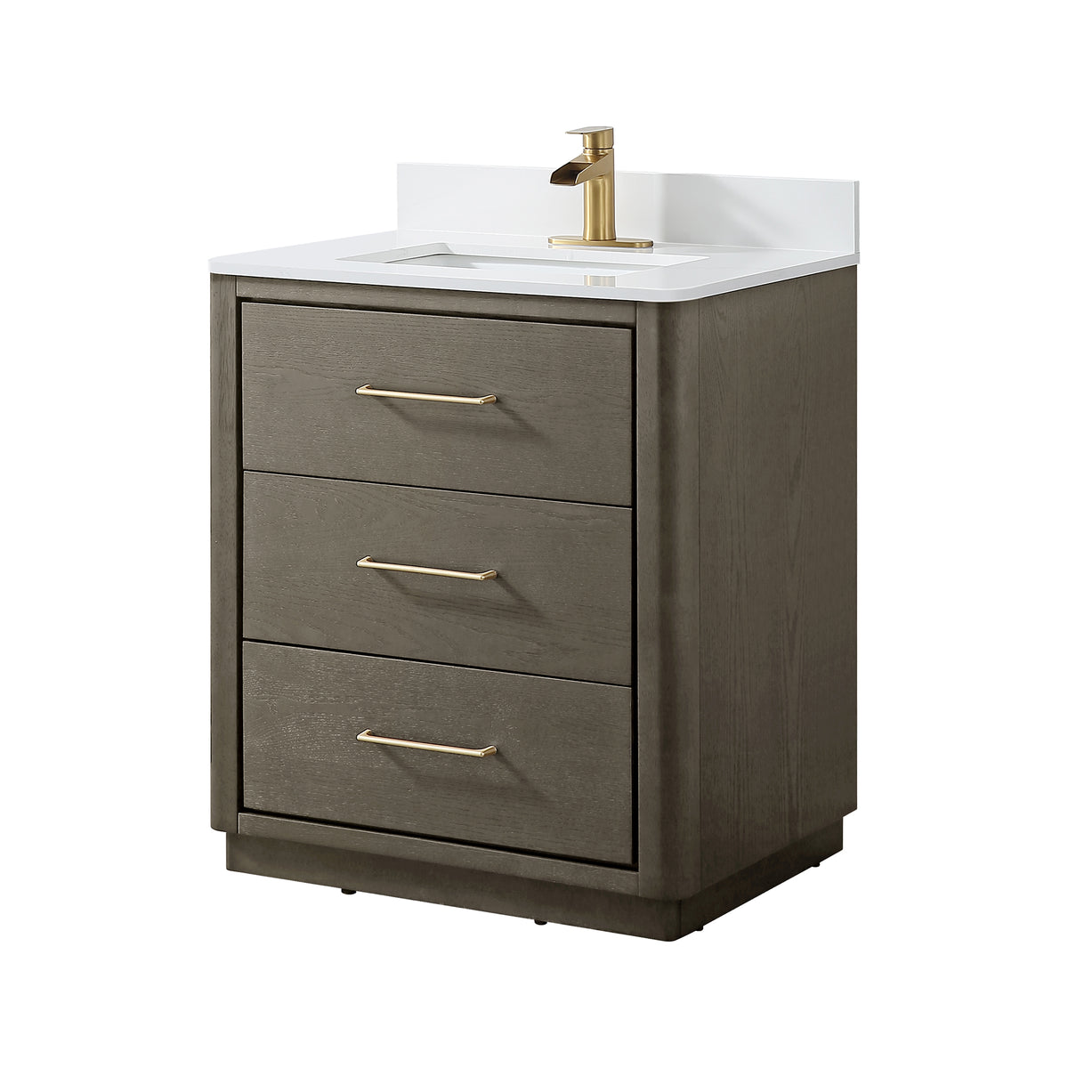 RAINLEX Freestanding Single Bathroom Vanity with Quartz Top (V04)