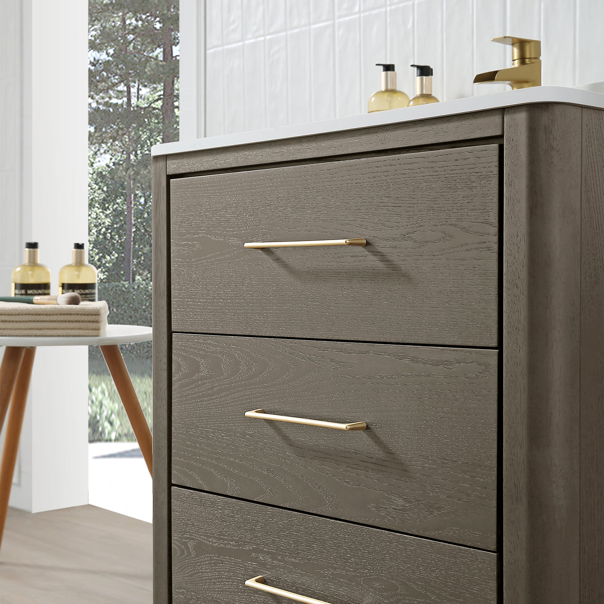 RAINLEX Freestanding Single Bathroom Vanity with Quartz Top (V04)