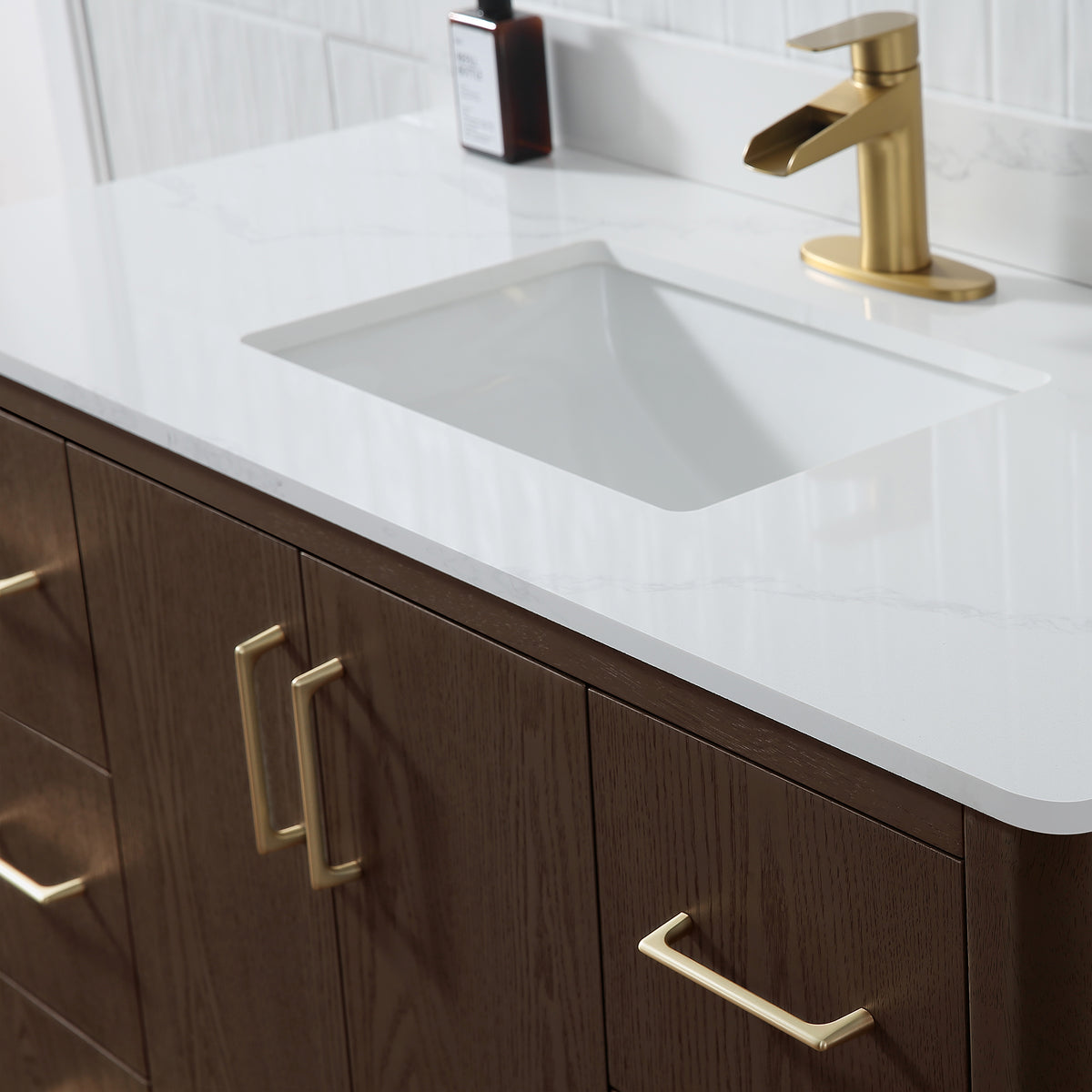 RAINLEX Freestanding Single Bathroom Vanity with Quartz Top (V04)