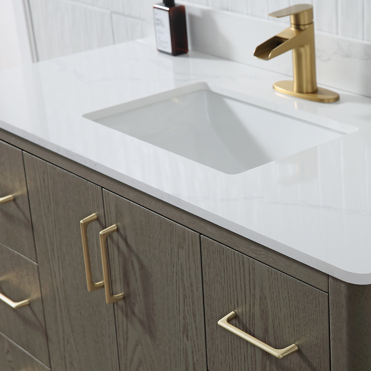 RAINLEX Freestanding Single Bathroom Vanity with Quartz Top (V04)