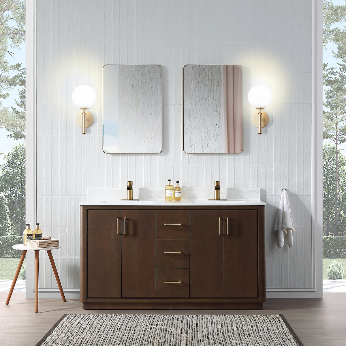 RAINLEX Freestanding Single Bathroom Vanity with Quartz Top (V04)