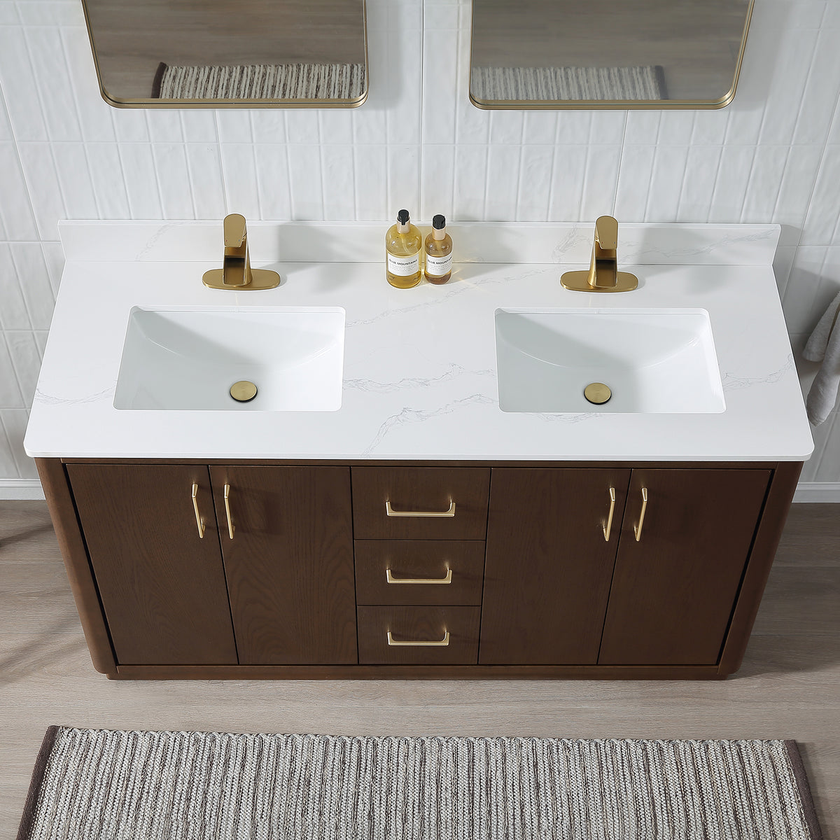 RAINLEX Freestanding Single Bathroom Vanity with Quartz Top (V04)