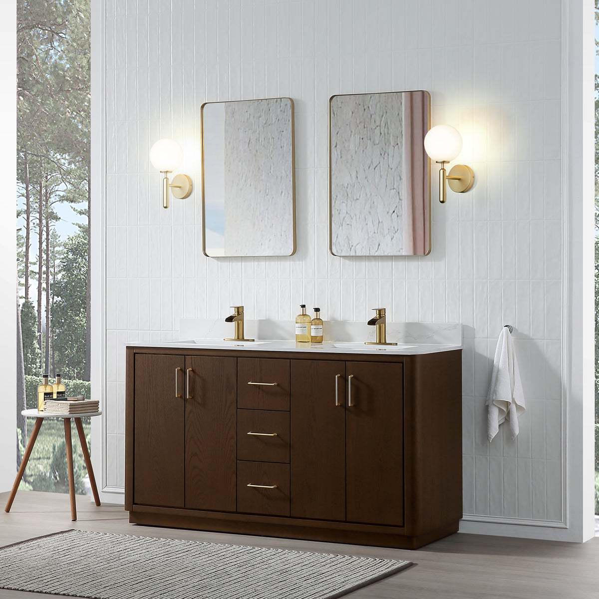 RAINLEX Freestanding Single Bathroom Vanity with Quartz Top (V04)