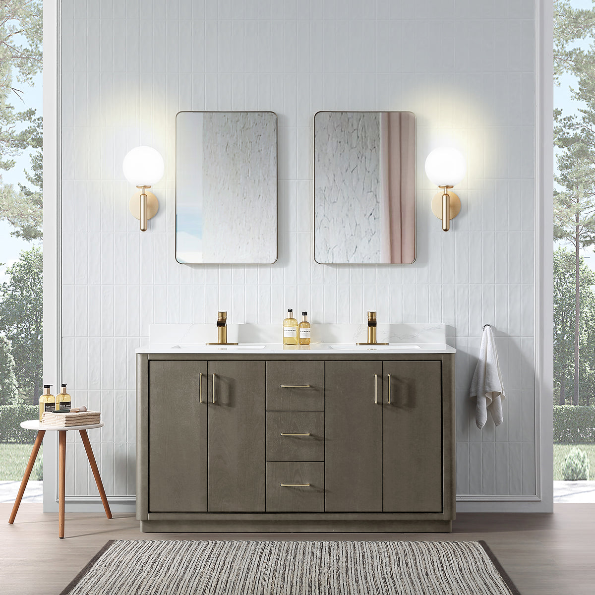 RAINLEX Freestanding Single Bathroom Vanity with Quartz Top (V04)