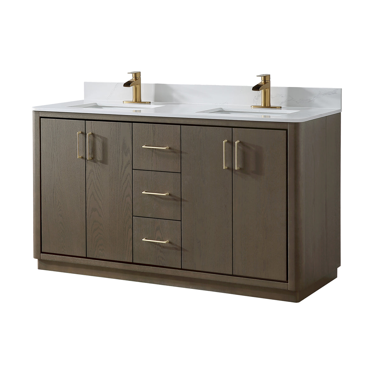 RAINLEX Freestanding Single Bathroom Vanity with Quartz Top (V04)