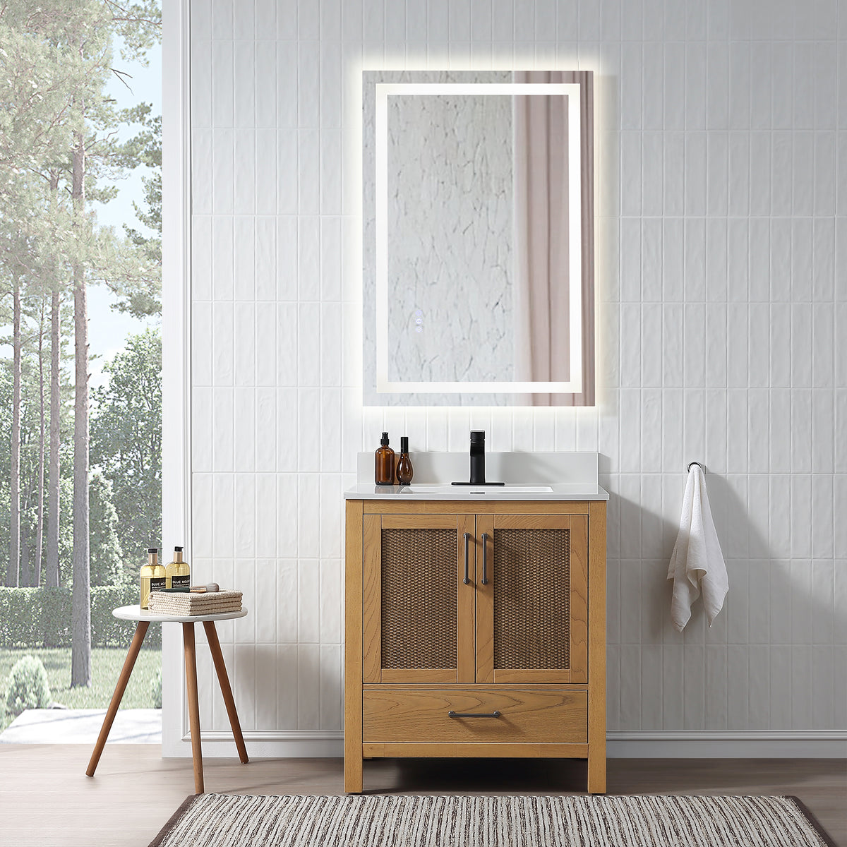 RAINLEX Freestanding Single Bathroom Vanity with Quartz Top