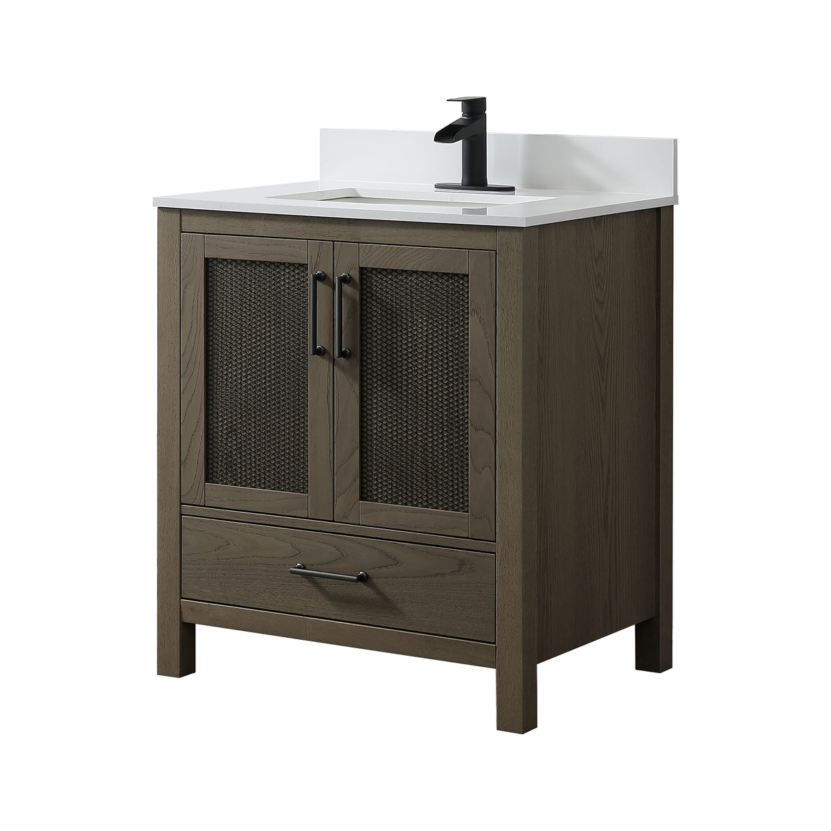 RAINLEX Freestanding Single Bathroom Vanity with Quartz Top