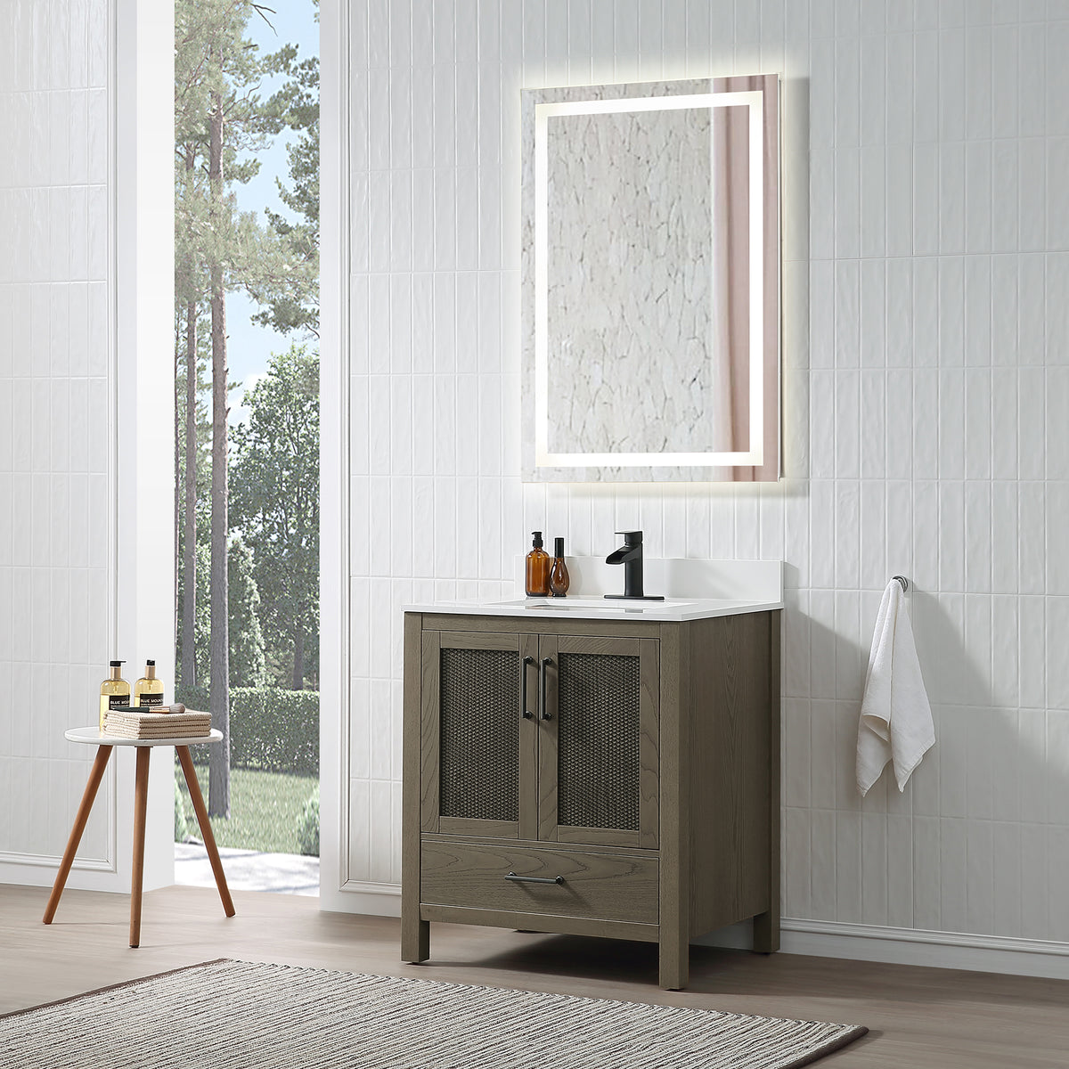 RAINLEX Freestanding Single Bathroom Vanity with Quartz Top