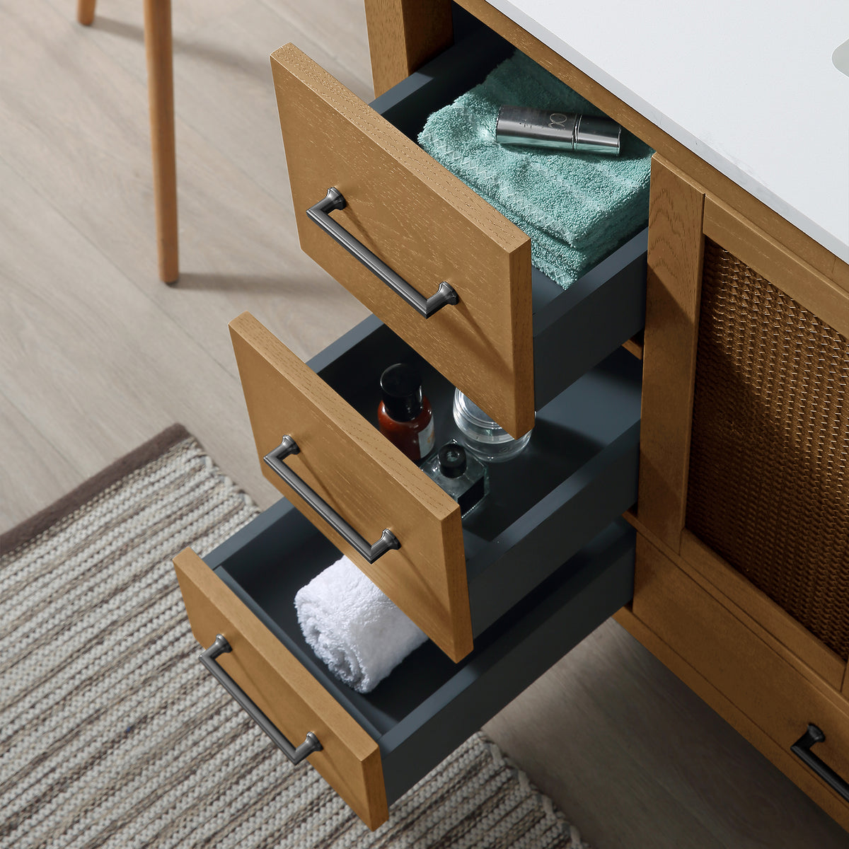 RAINLEX Freestanding Single Bathroom Vanity with Quartz Top