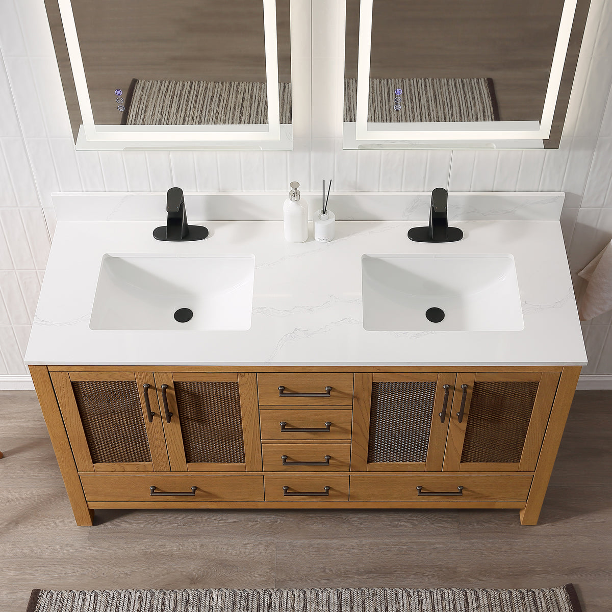 RAINLEX Freestanding Single Bathroom Vanity with Quartz Top