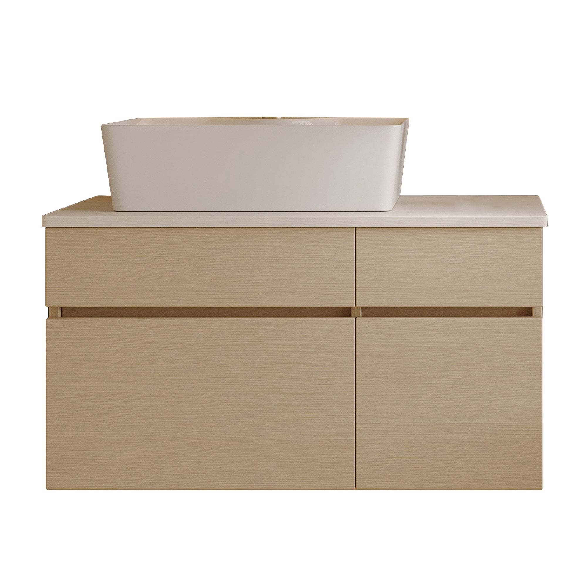 31.5" Floating Bathroom Vanity with Ceramic Vessel Sink