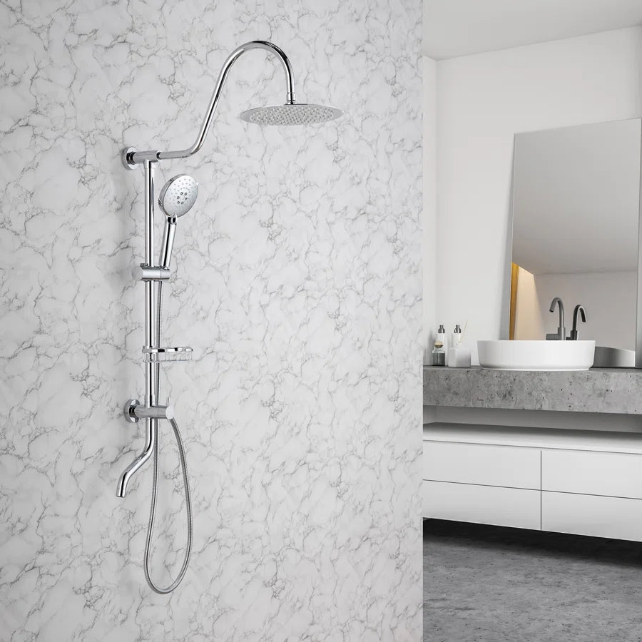 RAINLEX Shower System with Rain Shower Head, Handheld Shower and Tub Spout