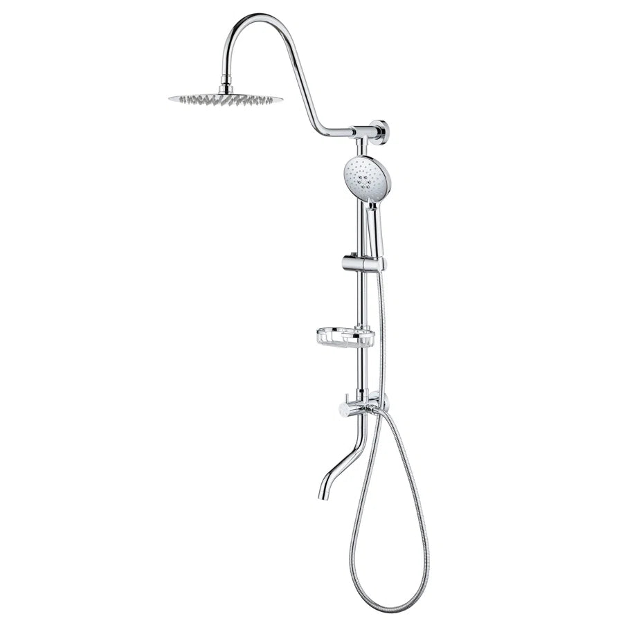 RAINLEX Shower System with Rain Shower Head, Handheld Shower and Tub Spout