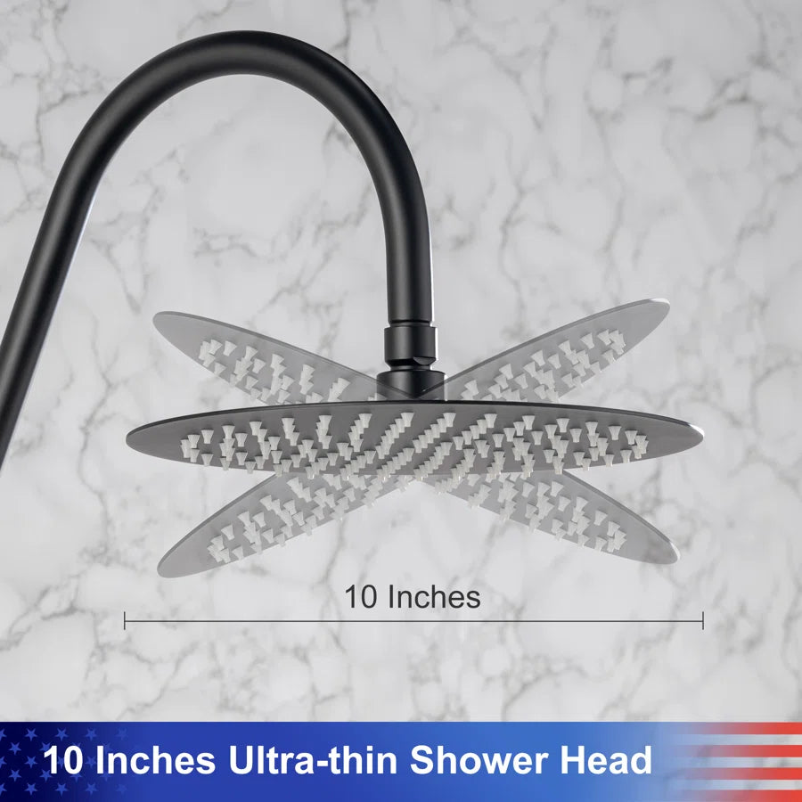 RAINLEX Shower System with Rain Shower Head, Handheld Shower and Tub Spout