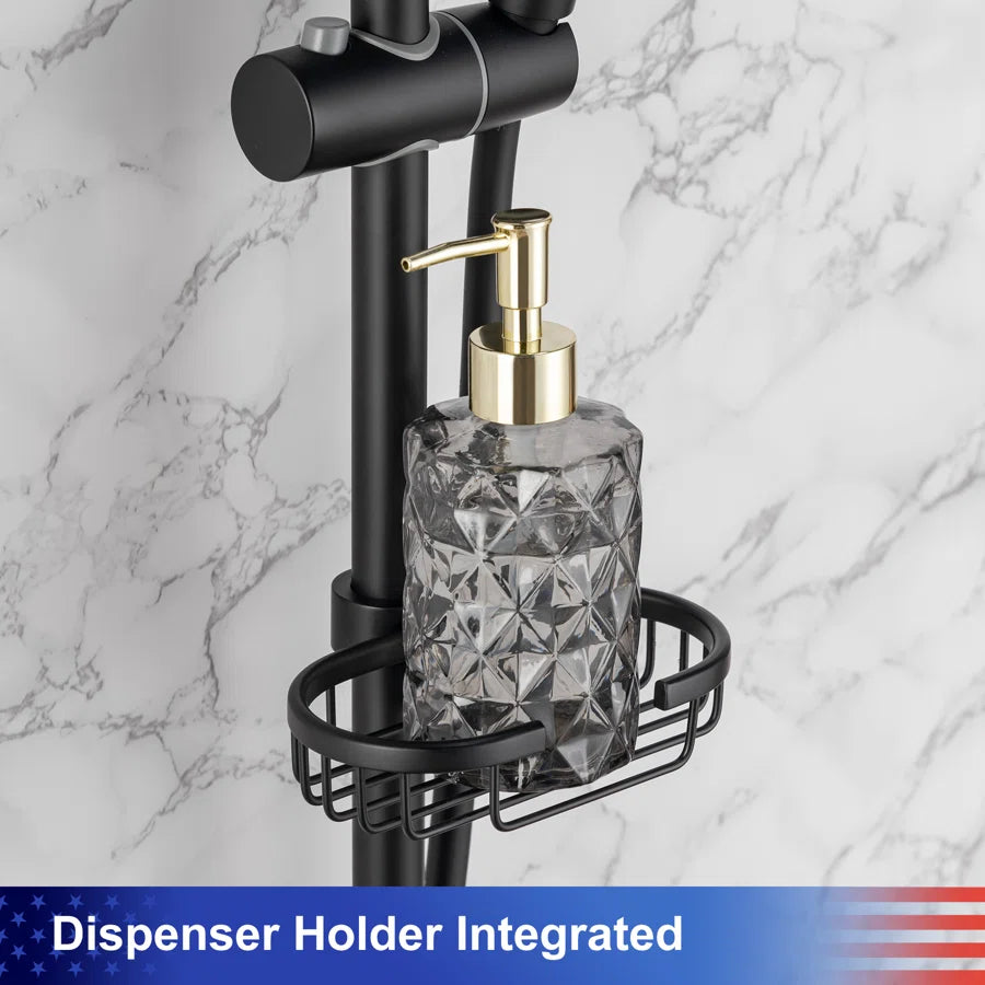 RAINLEX Shower System with Rain Shower Head, Handheld Shower and Tub Spout