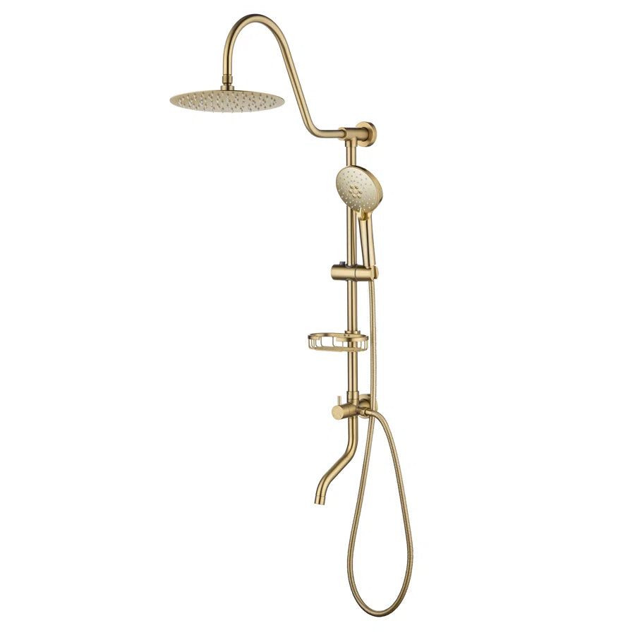 RAINLEX Shower System with Rain Shower Head, Handheld Shower and Tub Spout