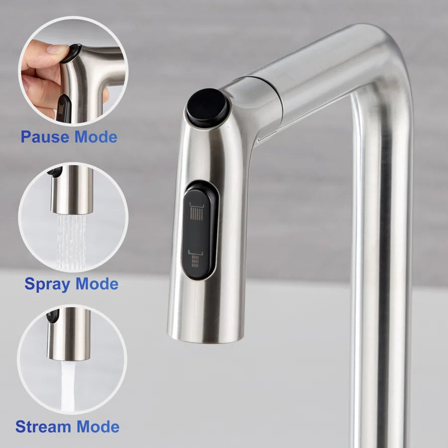 Single-Handle Pull-Down Kitchen Faucet (S6013)