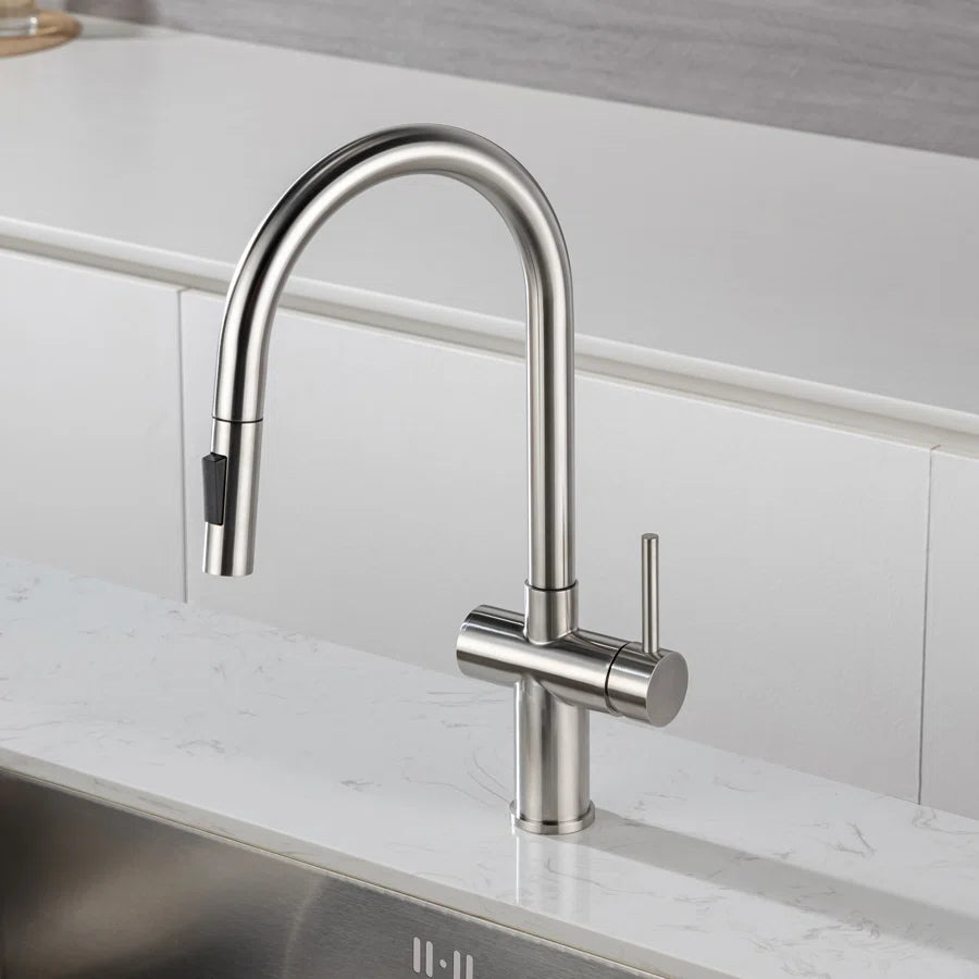 Single-Handle Pull-Down Kitchen Faucet (S6014)