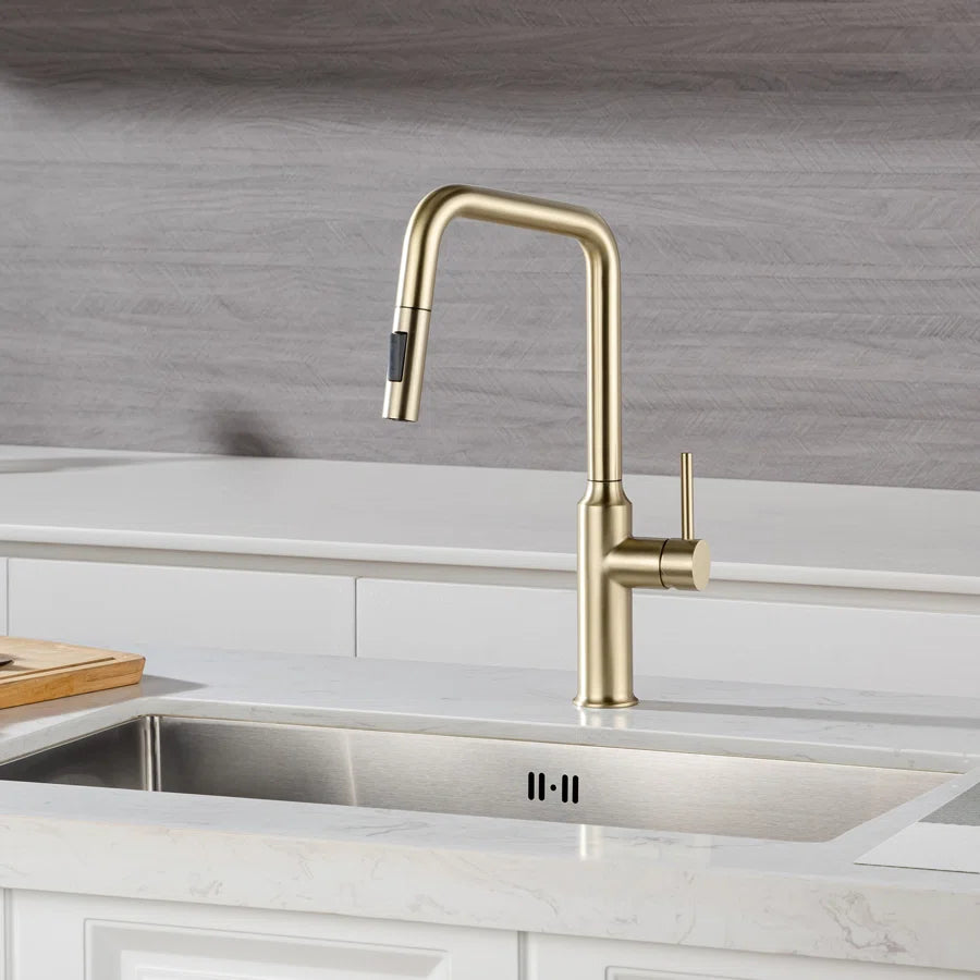 Single-Handle Pull-Down Kitchen Faucet (S6017)