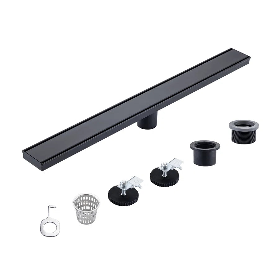 28" Linear Grid Shower Drain, Chrome