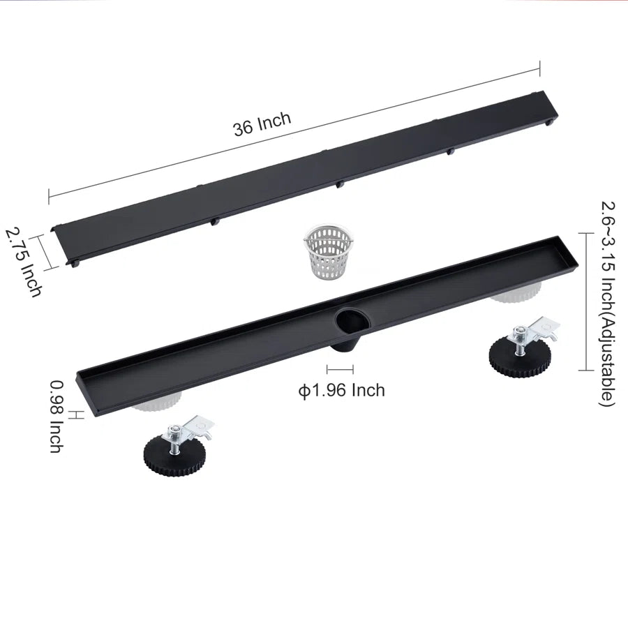 Drain de douche à grille linéaire de 36 po de largeur RX7001-36