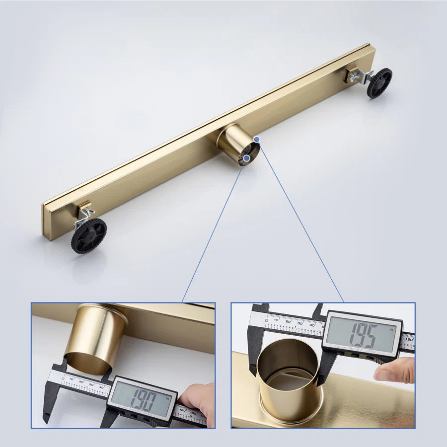 28" Linear Grid Shower Drain, Chrome