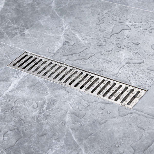 Drain de douche à grille linéaire de 12 po de largeur RX7002-12