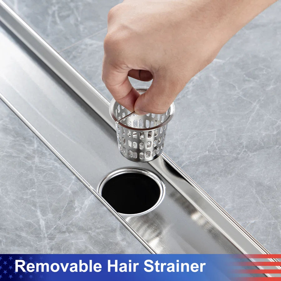 Drain de douche à grille linéaire de 28 po de largeur RX7002-28