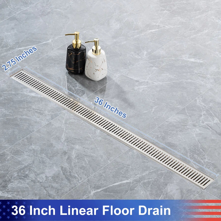 Drain de douche à grille linéaire de 36 po de largeur RX7002-36