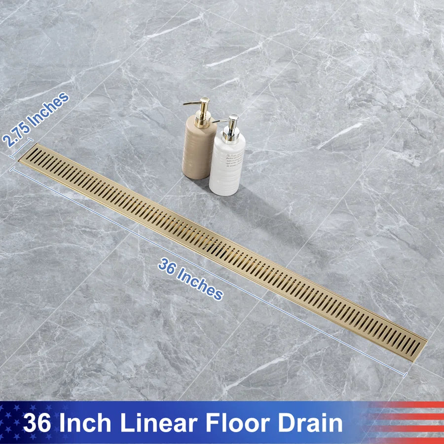 Drain de douche à grille linéaire de 36 po de largeur RX7002-36