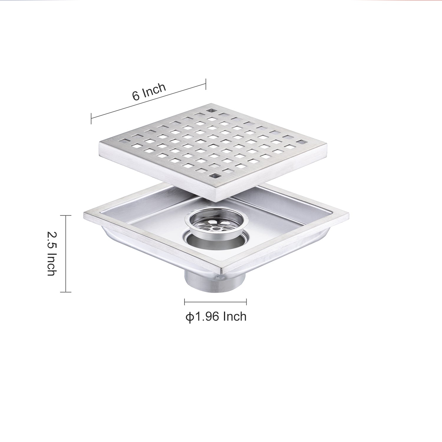 Drain de douche à grille de 6 po RX7003-6