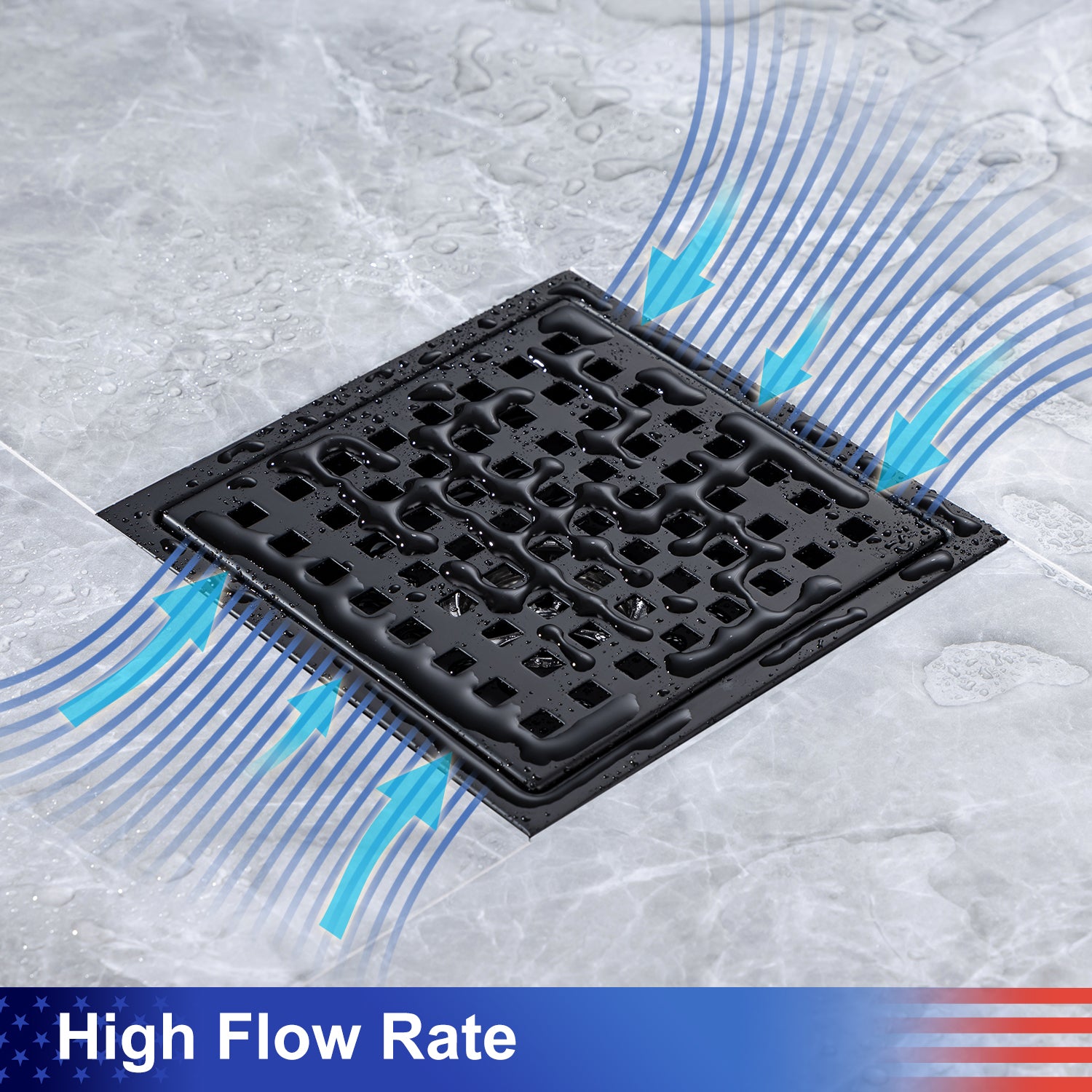 Drain de douche à grille de 6 po RX7003-6