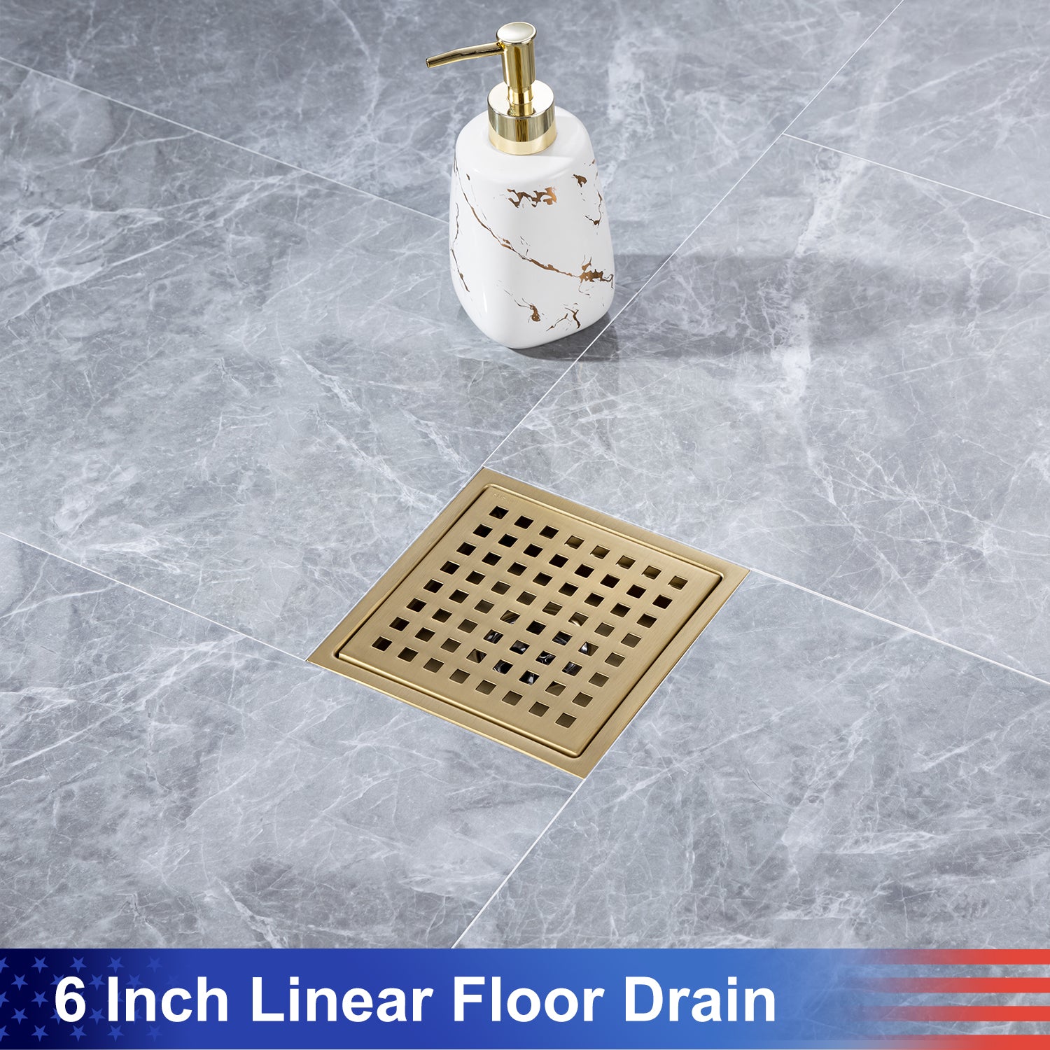 Drain de douche à grille de 6 po RX7003-6