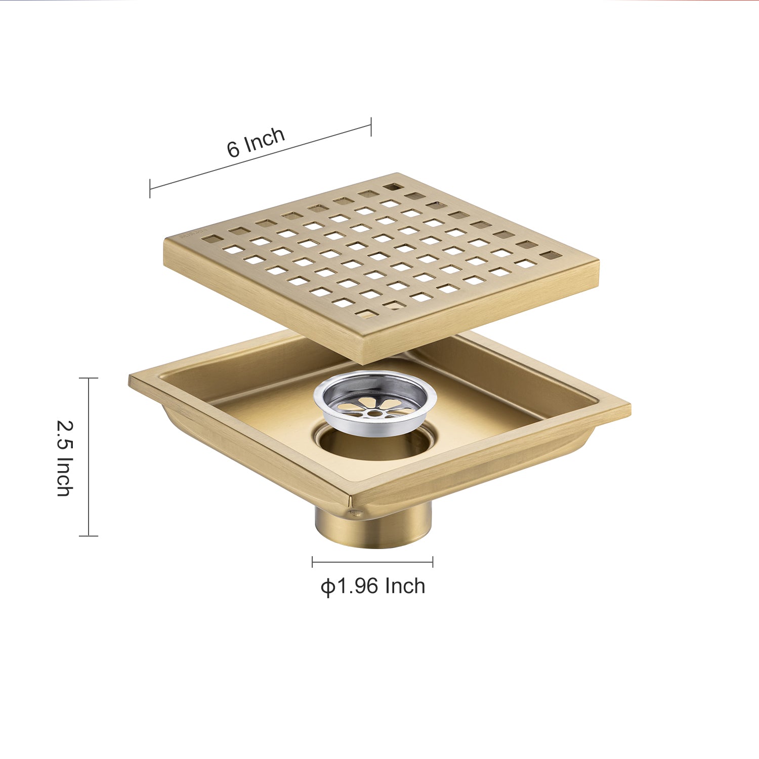 Drain de douche à grille de 6 po RX7003-6