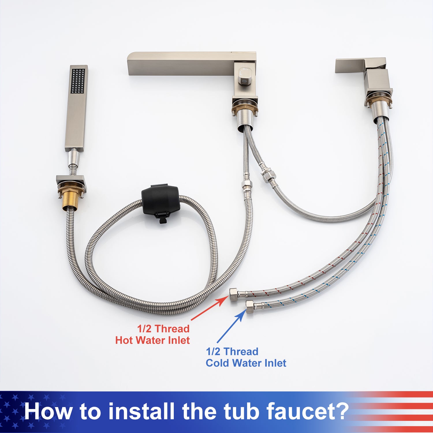 How to install the tub faucet?