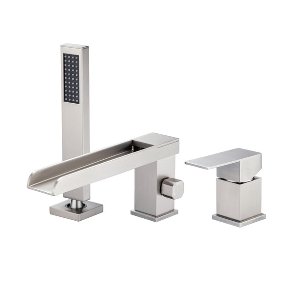 [Rainlex RX8011]1 Handle Wall Mounted Roman Tub Faucet with Diverter and Handshower