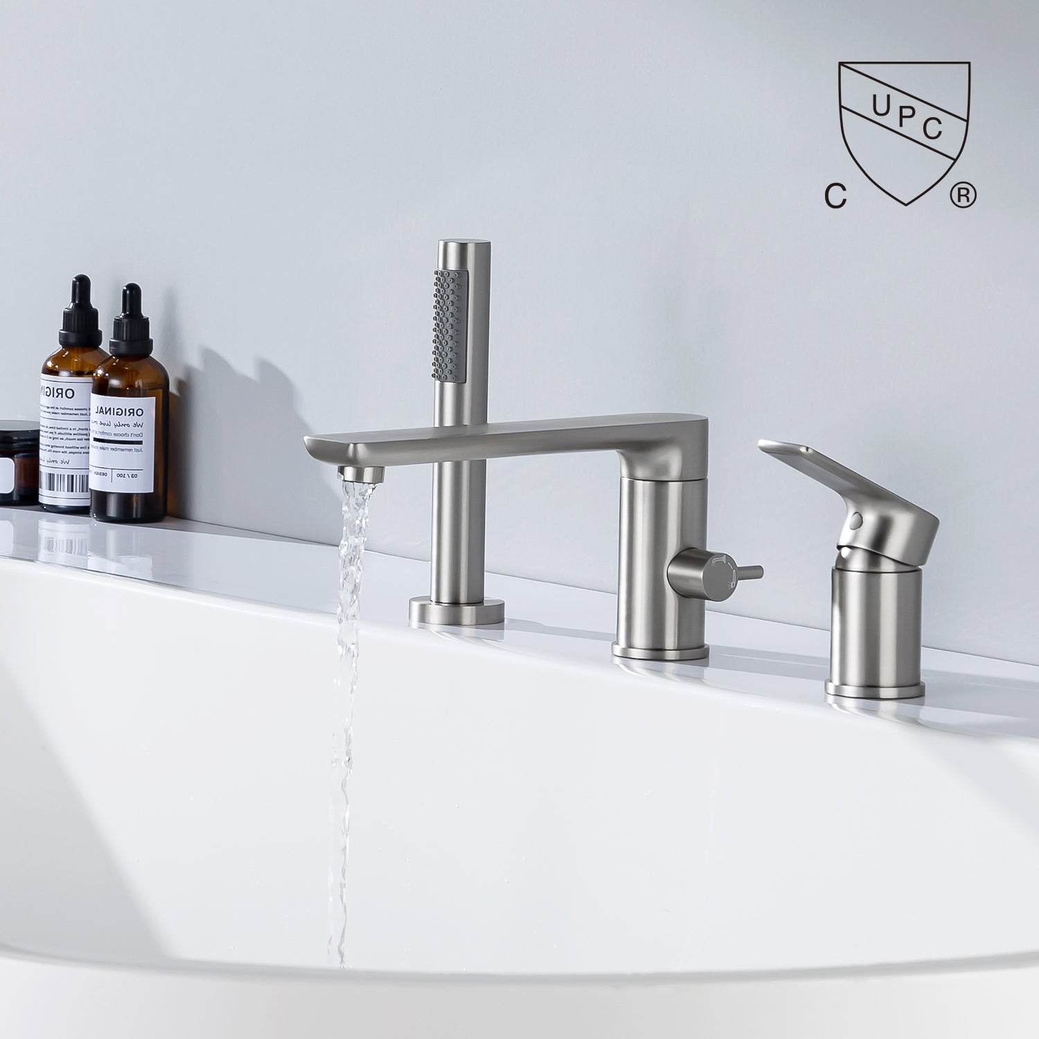 Deck Mounted Single-Handle Roman Tub Faucet 