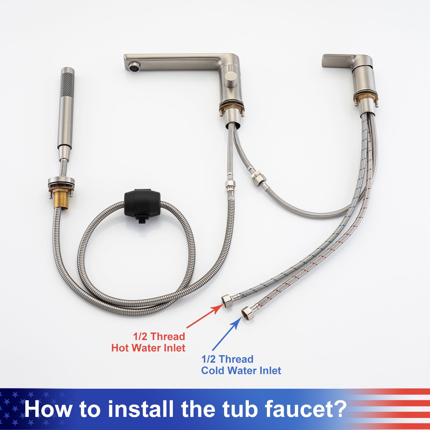 How to install the tub faucet?